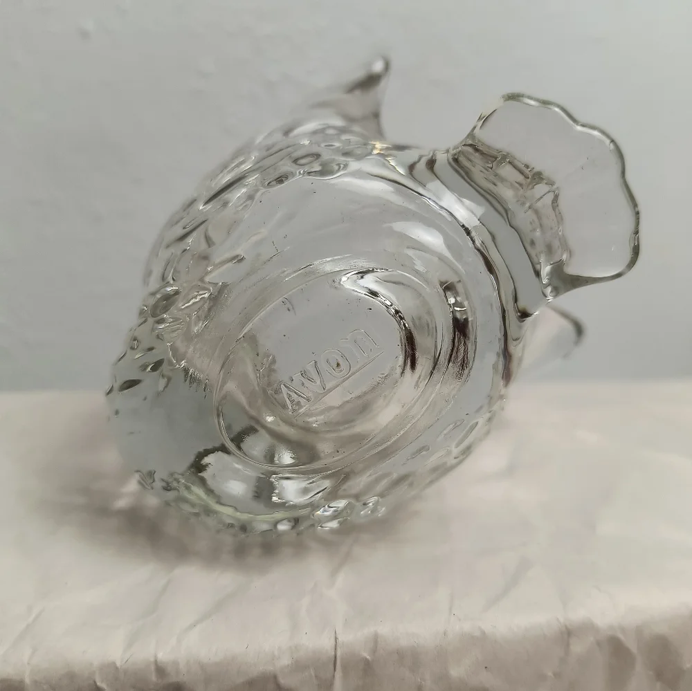 Avon Vintage Clear Glass Dove Candle Holder Genuine